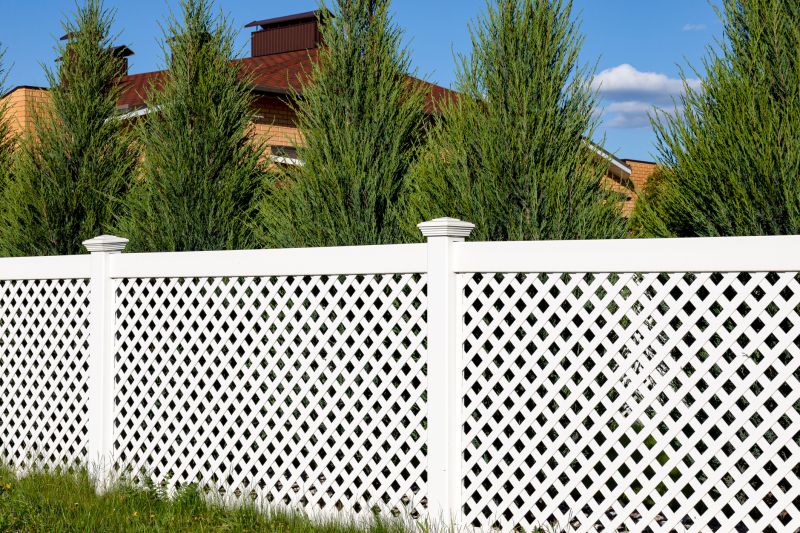 Vinyl Privacy Fence with Lattice Top